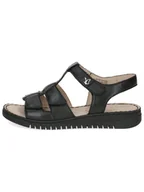 Sandały damskie - Caprice Skórzane sandały w kolorze czarnym - miniaturka - grafika 1