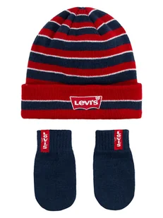 Levi's Kids 2-częściowy zestaw w kolorze czerwonym - Czapeczki dla niemowląt - miniaturka - grafika 1