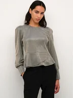 Bluzki damskie - Karen by Simonsen Bluzka Kansaskb 10104595 Srebrny Shaped Fit - miniaturka - grafika 1