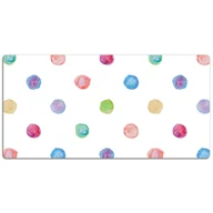 Podkładki na biurko - Podkładka na całe biurko Kolorowe geometryczne kropki 120x60 cm - miniaturka - grafika 1