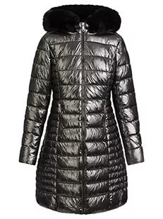 ApartFashion APART pikowany płaszcz z kapturem - Płaszcze damskie - miniaturka - grafika 1