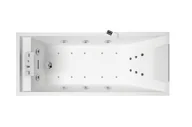 Wanny - Novellini Sense 3 170x75 cm Wanna z hydromasażem Dynamic Plus prostokątna biała błyszcząca SENN17075T6-A0K - miniaturka - grafika 1