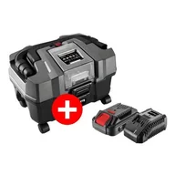Odkurzacze przemysłowe - Odkurzacz warsztatowy GRAPHITE Energy+ 58GE105 + Ładowarka GRAPHITE 58G002 + Akumulator GRAPHITE Energy+ 58G001 2.0Ah 18V - miniaturka - grafika 1