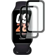 Akcesoria do smartwatchy - ZESTAW 2X Szkło Hybrydowe FULL GLUE 5D do XIAOMI Mi Band 8 Active czarny - miniaturka - grafika 1