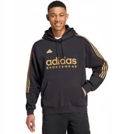 Bluzy męskie - Bluza męska adidas House of Tiro Nations Pack Hoodie czarno-złota IW8869 S - miniaturka - grafika 1