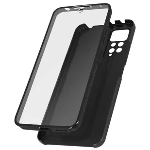 Etui 360° do Xiaomi Redmi Note 11 / 11s Elastyczny przód i sztywny tył – czarne - Etui i futerały do telefonów - miniaturka - grafika 1