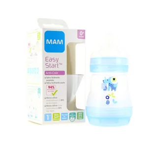 Butelka do karmienia Mam Baby Anti-colic Blue Bottle 160ml - Butelki dla niemowląt - miniaturka - grafika 1