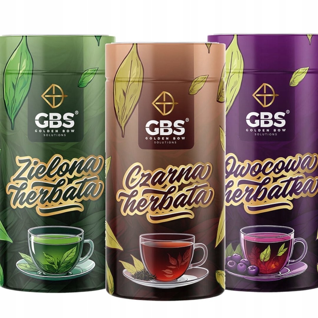 Zestaw herbat GBS Czarna + Zielona + Owocowa 3PAK Różne smaki