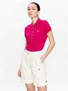 Koszulki sportowe damskie - Polo Ralph Lauren Polo 211870245034 Różowy Slim Fit - miniaturka - grafika 1