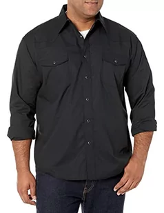 Wrangler Koszula męska, Czarny, 3X - Koszule męskie - miniaturka - grafika 1