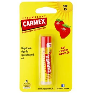 Carmex Nawilżający balsam do ust w sztyfcie truskawkowy 4,25g - Balsamy do ust - miniaturka - grafika 2