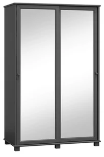 Szafa sosnowa 2D nr7 drzwi przesuwne wieszak S133 szara - Szafy - miniaturka - grafika 1