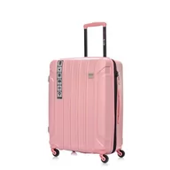 Walizki - Średnia Walizka SwissBags Tourist 65cm Różowa - miniaturka - grafika 1