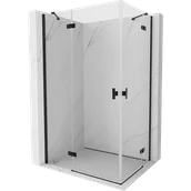 Kabiny prysznicowe - Mexen Mist-H Duo kabina prysznicowa uchylna 115 x 105 cm, transparent, czarna - 8A5-115L-105P-70-00 - miniaturka - grafika 1