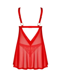 Koszulka Elianes Babydoll + stringi GRATIS! Czerwony (Rozmiar XL/XXL) - Piżamy damskie - miniaturka - grafika 4