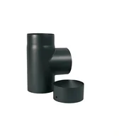 Korki do umywalek - Trójnik + korek spustowy kondensatu czarny-200 mm - miniaturka - grafika 1