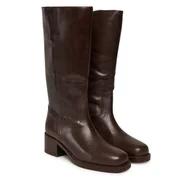 Kozaki damskie - Kozaki Bronx Ky Ley 14344-V Brązowy - miniaturka - grafika 1