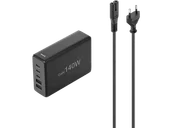 Zasilacze do laptopów - Ładowarka sieciowa HAMA 140W 3xUSB-C 2xUSB-A QC/PD Czarny - miniaturka - grafika 1