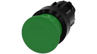Siemens Przycisk grzybkowy 22mm okrągły tworzywo zielony 30mm z samopowrotem 3SU1000-1AD40-0AA0 3SU1000-1AD40-0AA0 - Inne akcesoria elektryczne - miniaturka - grafika 1