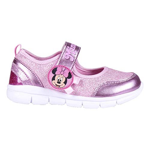 Cerdá Life'S Little Moments Zapatos Merceditas Deportivas Niña Minnie Mouse con Licencja Oficial Disney Track Buty, Rosa, 10 UK dziecko