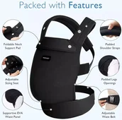 Nosidełka dla dzieci - Momcozy BABY CARRIER NEWBORN TO TODDLER AIR MESH BLACK - miniaturka - grafika 1