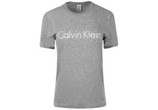 CALVIN  KLEIN KOSZULKA T-SHIRT SS NECK CREW GREY QS6105E 020 - Rozmiar: XS - Koszulki i topy damskie - miniaturka - grafika 1