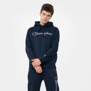 Męska bluza dresowa nierozpinana z kapturem CHAMPION ROCHESTER Hooded Sweatshirt - granatowa - Bluzy sportowe męskie - miniaturka - grafika 1