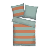 Pościel - Tom Tailor Pościel bawełniana Warm Coral & Fresh Sage, 200 x 220 cm, 2x 80 x 80 cm, 200 x 220 cm, 2 szt. 80 x 80 cm - miniaturka - grafika 1