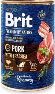 Brit Premium By Nature Puszka Wieprzowina z Tchawicą 400g - Mokra karma dla psów - miniaturka - grafika 3