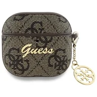Akcesoria do słuchawek - Guess 4G Charm Collection - Etui AirPods 4 (brązowy) - miniaturka - grafika 1