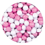 Dodatki do ciast w proszku - POSYPKA czekoladowe lentilki biało-różowe - 50g - miniaturka - grafika 1