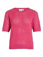 Koszulki i topy damskie - Vila T-shirt damski, różowy, L - miniaturka - grafika 1