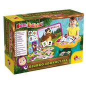 Zabawki kreatywne - Lisciani, Biurko edukacyjne, Masza i Niedźwiedź, 78028 - miniaturka - grafika 1
