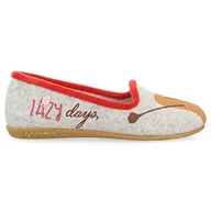 Kapcie damskie - HOT POTATOES Damskie kapcie Bistra szare, rozmiar 39 UE - miniaturka - grafika 1