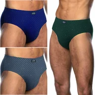 Majtki męskie - LAMA 110/22 Slipy Męskie Dopasowane Majtki 100% BAWEŁNA 3 WZORY - XXL - miniaturka - grafika 1