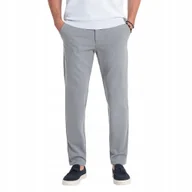 Spodnie męskie - Eleganckie męskie spodnie chino klasyczny krój j.szare V1 OM-PACP-0191 XXL - miniaturka - grafika 1