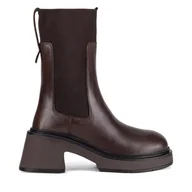 Botki damskie - Sztyblety Gino Rossi AMI-01W4-002 Brązowy - miniaturka - grafika 1