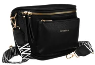Torebki damskie - Torebka Damska Listonoszka Crossbody Saszetka Miejska Na Suwak Peterson, Czarny - miniaturka - grafika 1