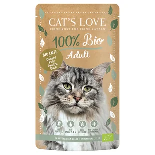 Cat's Love Bio, 6 x 100 g - Adult, Biokaczka - Mokra karma dla kotów - miniaturka - grafika 1