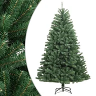 Choinki - vidaXL Sztuczna choinka zawiasowa ze stojakiem, zielona, 300 cm - miniaturka - grafika 1