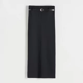 Spódnice - Reserved - Spódnica z paskiem - Czarny - grafika 1