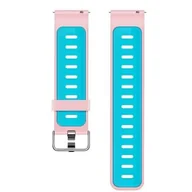 Akcesoria do smartwatchy - Pasek BELINE Double Color do Watch (20mm) Różowo-niebieski - miniaturka - grafika 1