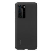 Etui i futerały do telefonów - Huawei Silicone Case elastyczne silikonowe etui pokrowiec Huawei P40 Pro czarny (51993797) - miniaturka - grafika 1