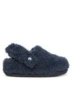 Buty dla dziewczynek - Crocs Kapcie Toddler Classic Cozzzy Slipper 210857 Granatowy - miniaturka - grafika 1