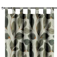 Zasłony - Zasłona na szelkach 1 szt., brązowo-pomarańczowe liście na szarym tle, Abigail - miniaturka - grafika 1