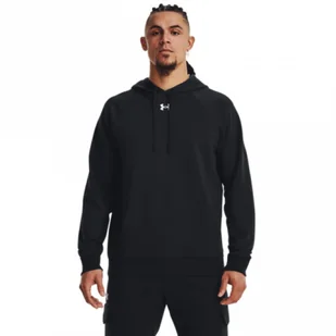 Męska bluza dresowa nierozpinana z kapturem Under Armour UA Rival Fleece Hoodie - czarna - UNDER ARMOUR - Bluzy sportowe męskie - miniaturka - grafika 1