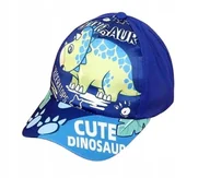 Czapki dla dzieci - Czapka dziecięca bejsbolówka z daszkiem DINOZAURY Wyprzedaż niebieska CUTE - miniaturka - grafika 1
