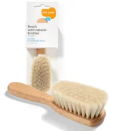 Inne akcesoria do pielęgnacji dzieci - Babyono Szczotka Do Włosów Z Naturalnego Włosia Koziego 0m+ - miniaturka - grafika 1