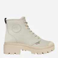 Botki damskie - Zimowe trapery damskie skórzane Palladium Pallabase Nbk Zip Wl 98867-377-M 41 (7UK) 26 cm Khaki (196660569770). Buty za kostkę damskie - miniaturka - grafika 1