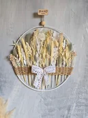 Dekoracje domu - Prezent do nowego domu, Wianek, Obręcz z suszonymi kwiatami - miniaturka - grafika 1